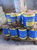 Pallet of assorted Sterling paint variou