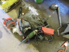 Rexon M2500A chop saw with assorted hand tools,