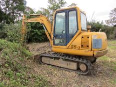 Hyundai 55-3 excavator comes with 3ft ditching bucket, 9" trench bucket,