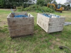 2 x Wooden crates of plastic water fittings