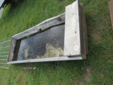 Galvanised pig wallow trough