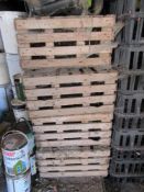 4 x Wooden poultry crates