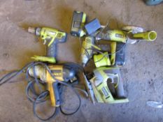 4 x Ryobi and 1 x Dewalt hand tools, 2 x