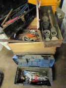 6 x Boxes of assorted workshop tools