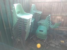 Quantity of stacking chairs approx 40