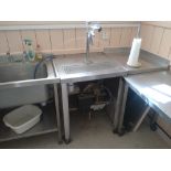 Stainless steel hot water unit 60cm x 70