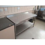 Stainless steel preparation table 150cm