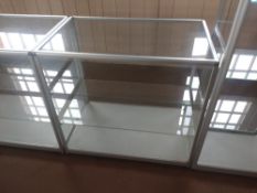 Glazed display cabinet, 2 glass shelves,