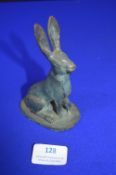Small Bronze Sculpture of a Hare by Florence Jacquesson