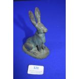 Small Bronze Sculpture of a Hare by Florence Jacquesson