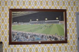 Oil on Canvas View of the Boulevard Rugby Stadium by Peter Watson 2002