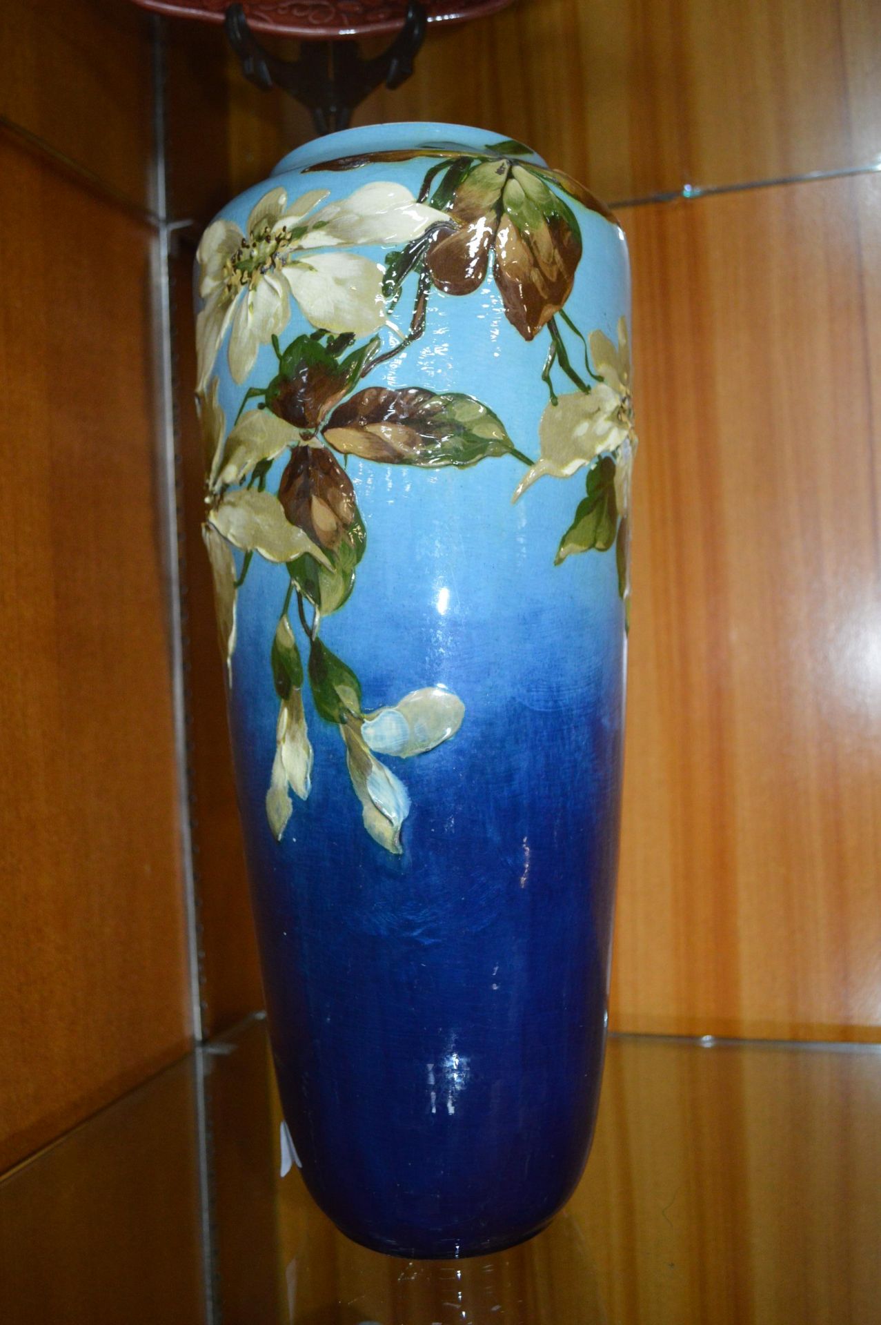 Large Leeds Pottery Art Nouveau Floral Vase - Image 2 of 8