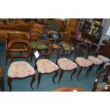 Set of Six Victorian Mahogany Balloonback Chairs