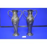 Pair of WMF Art Nouveau Pewter Vases