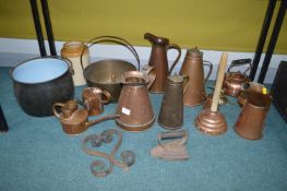 Copper Jugs, Watering Cans, Jam Pans, etc.