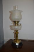 Victorian Oil Lamp with Frosted Shade