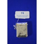 Hallmarked Sterling Silver Vesta Case, Birmingham 1921