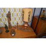 Ethnic Tribal Carvings and Lamp