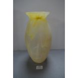 Studio Glass Yellow Vase
