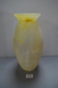 Studio Glass Yellow Vase