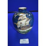 Pilkington's Lancaster Vase with Sailing Ship Design