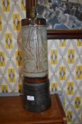 Retro Lamp Base by Celtic Pottery of Newlyn Cornwa