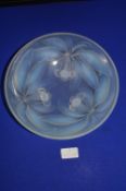 1930's French Opalescent Glass Dish with Cherry Design by G. Vallon