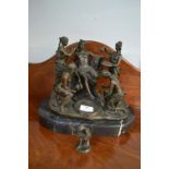 Spelter Figure on Marble Base - Classical Figure B