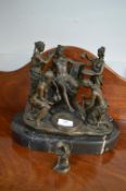 Spelter Figure on Marble Base - Classical Figure B