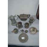 Pewter Teapot, Tankards, etc.