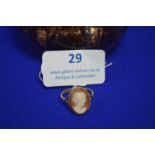 9k Gold Ring with Cameo Size: N
