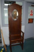 1930's Oak Hall Stand with Seat