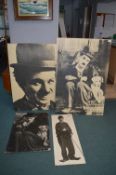 Four Mounted Charlie Chaplin Posters