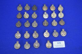 Sterling Silver Royal Army Reserve Lapel Badges, Birmingham 1913