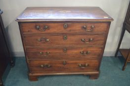 Early Victorian Four Drawer Chest with Inlaid Shel