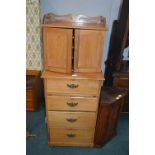 Modified Satinwood Chest with Cabinet Top