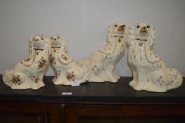 Two Pairs of Staffordshire Dogs