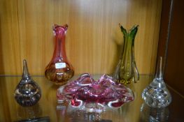 Murano Glass Vases etc.