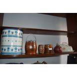 Biscuit Barrels, Canisters, Hornsea Pottery Coffee