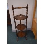 1930's Barley Twist Oak Folding Cake Stand