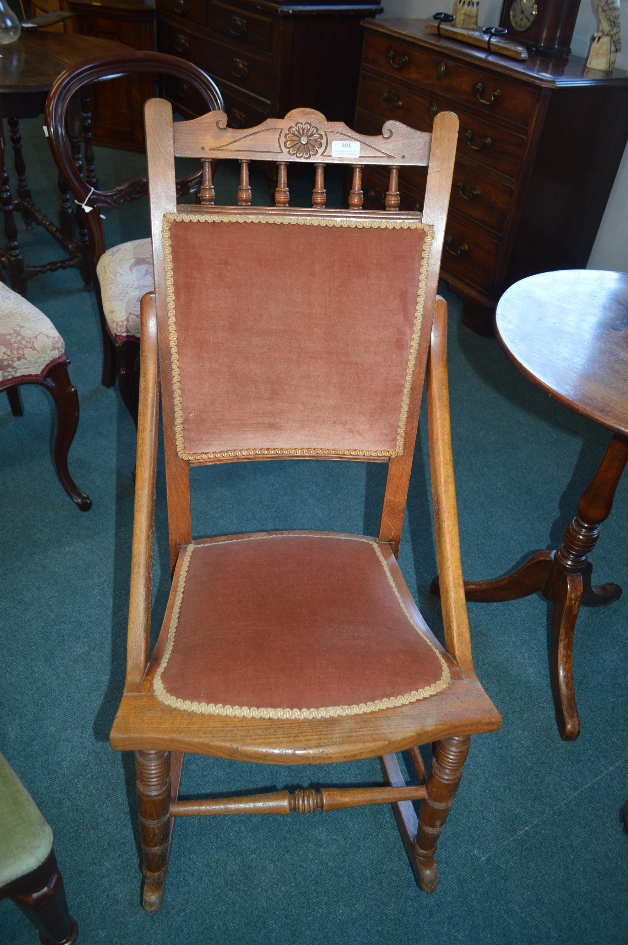 Victorian Oak Rocking Chair