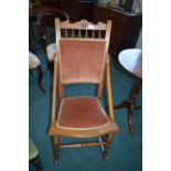 Victorian Oak Rocking Chair