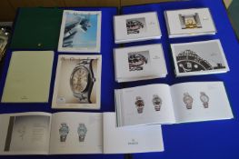 Ten Rolex Watch Catalogues, and Magazines etc.