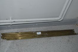 Fourteen Brass Curtain Rods