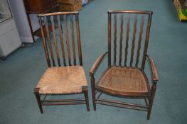 Two Arts & Crafts Nursing Chairs