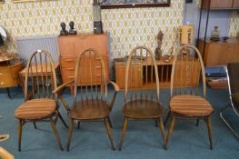 Four Ercol Spindleback Chairs