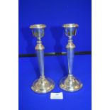 Pair of Hallmarked Sterling Silver Candlesticks, Birmingham 1972