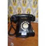 Vintage G.E.C Black Bakelite Telephone