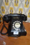 Vintage G.E.C Black Bakelite Telephone