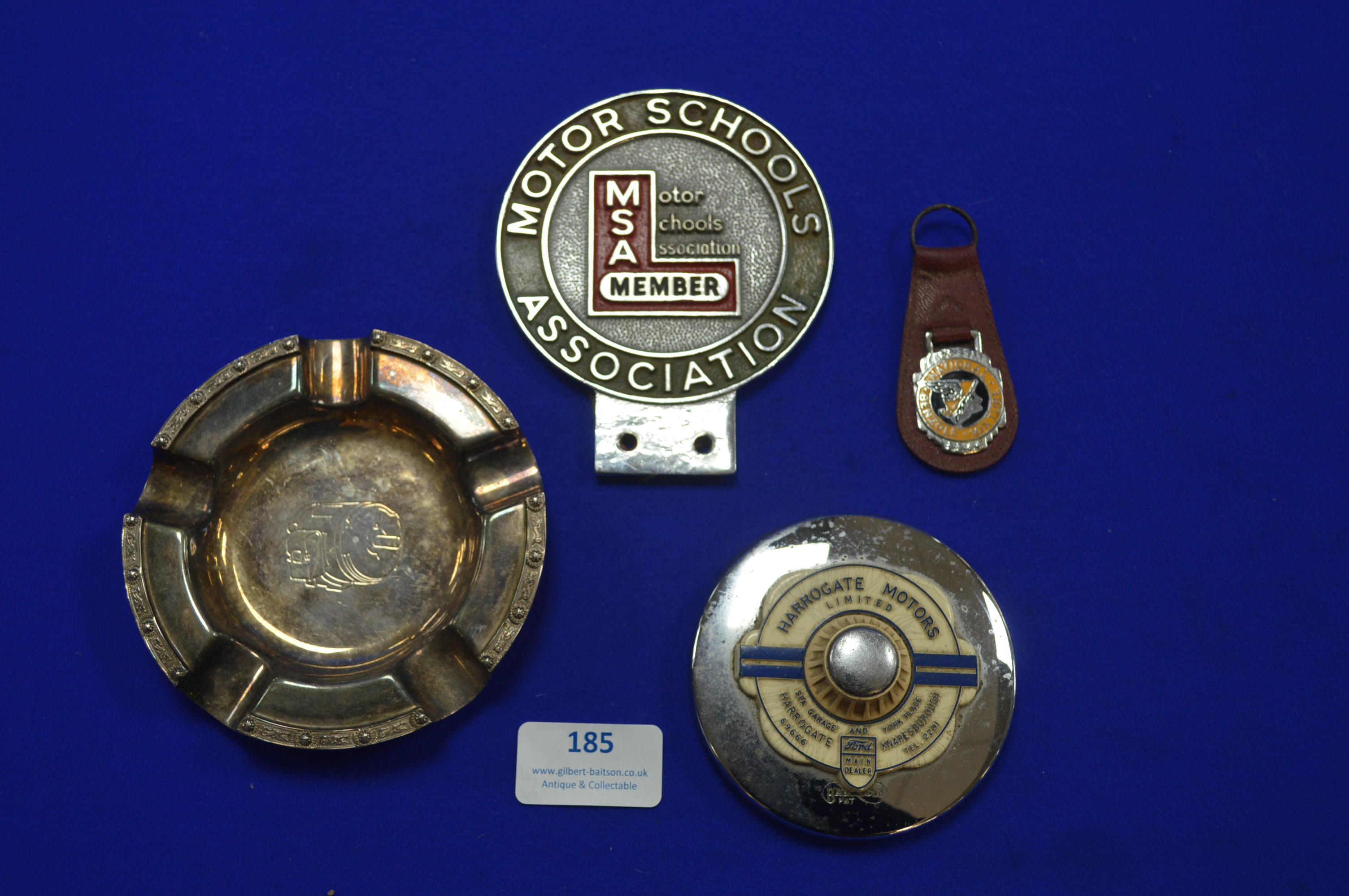 Vintage Motoring Card Badges, Petrol Cap, Ashtray, etc.